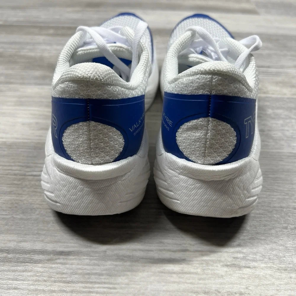 TYR‎ Valkyrie Speedworks M 6.5 / W 8 Running Race Training Shoes White Blue